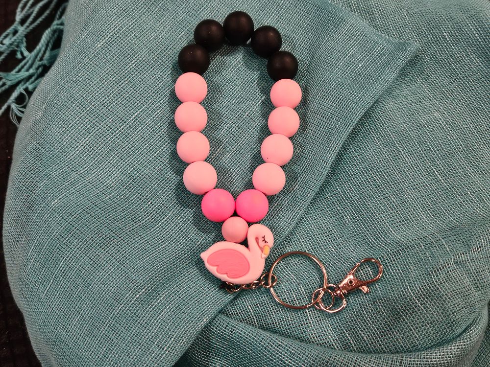 Flamingo wristlet